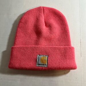 Carhartt Kids Acrylic Cuffed Beanie Hat Pink Watch Cap Winter Knit Youth Toddler
